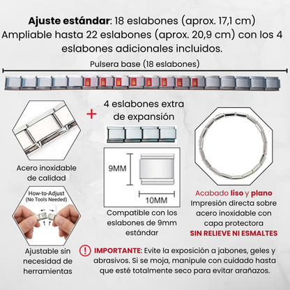 Pulsera de Castilla-La Mancha – Acero Inoxidable, Regalo Original de Comunidad Autónoma
