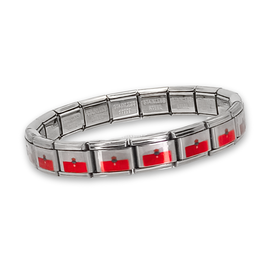 Pulsera con Bandera de Cantabria – Acero Inoxidable, Regalo Original de Comunidad Autónoma