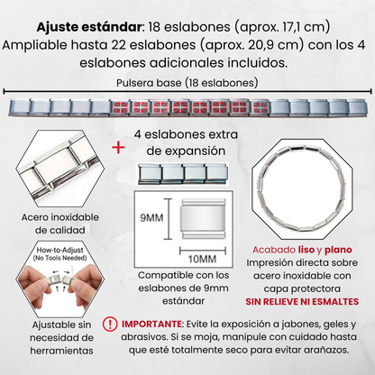 Pulsera de País Vasco – Acero Inoxidable, Regalo Original de Comunidad Autónoma