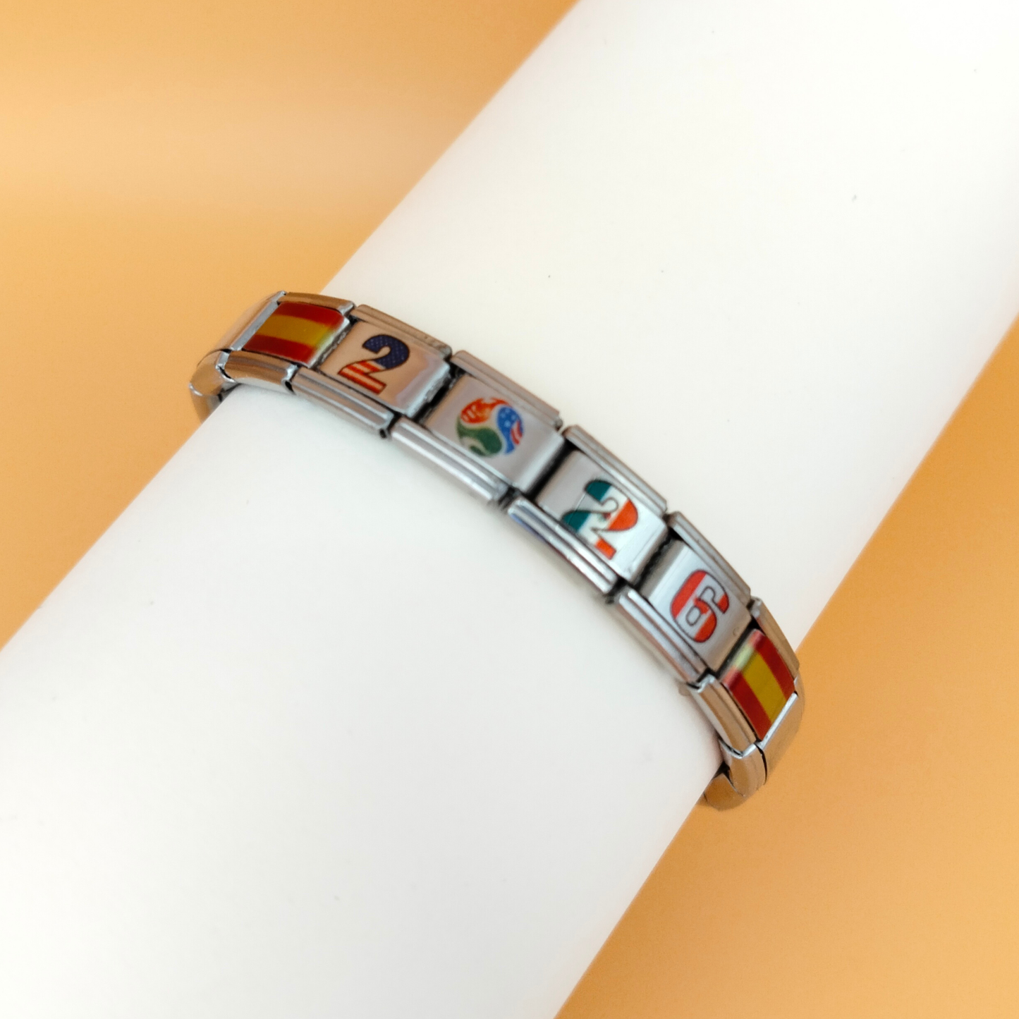 Pulsera Mundial Fútbol 2026 España - Acero Inoxidable - Ajustable