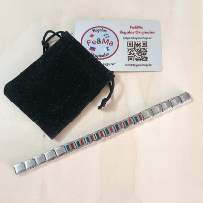 Pulsera con Bandera de Italia – Acero Inoxidable, Regalo Original