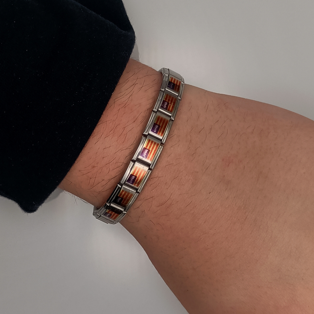 Pulsera con Bandera de Baleares – Acero Inoxidable, Regalo Original de Comunidad Autónoma