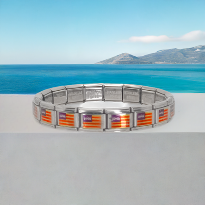 Pulsera con Bandera de Baleares – Acero Inoxidable, Regalo Original de Comunidad Autónoma