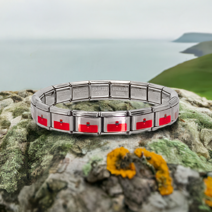 Pulsera con Bandera de Cantabria – Acero Inoxidable, Regalo Original de Comunidad Autónoma