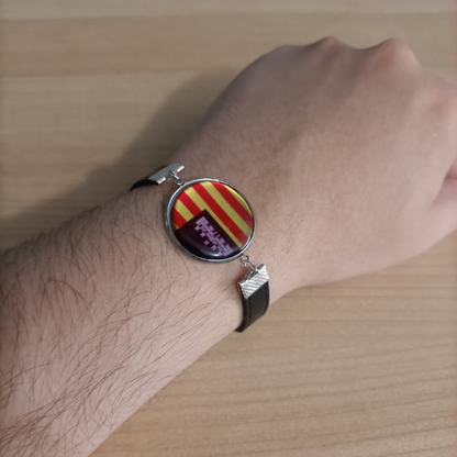 Pulsera con Bandera de Baleares - Medallón en Correa Ajustable, Regalo Original con Orgullo de Comunidad Autónoma