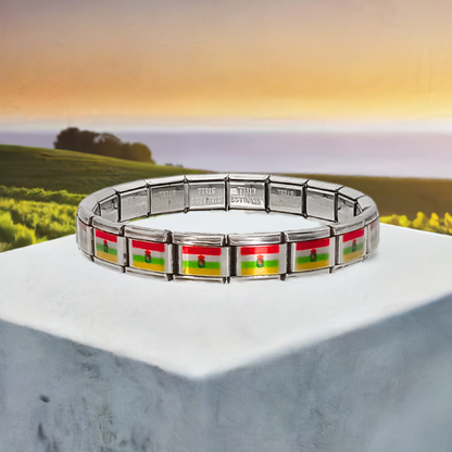 Pulsera con Bandera de La Rioja – Acero Inoxidable, Regalo Original de Comunidad Autónoma