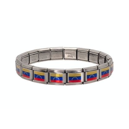 Pulsera con Bandera de Venezuela – Acero Inoxidable, Regalo Original