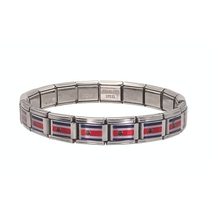 Pulsera con Bandera de Costa Rica – Acero Inoxidable, Regalo Original