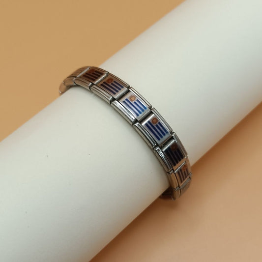 Pulsera con Bandera de Uruguay – Acero Inoxidable, Regalo Original