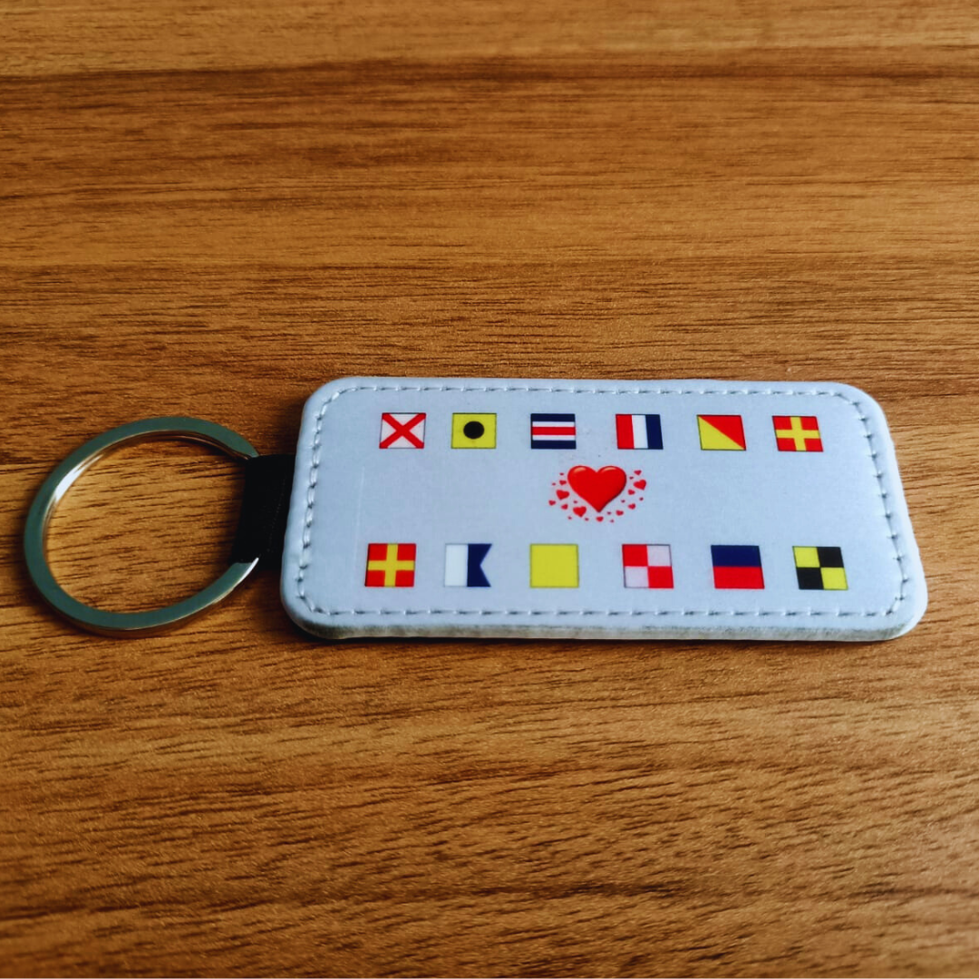 Set de 2 Llaveros personalizados de banderas nauticas