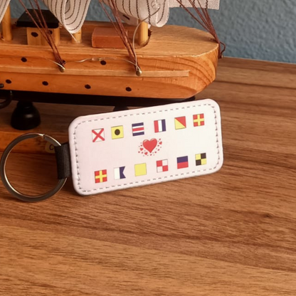 Set de 2 Llaveros personalizados de banderas nauticas