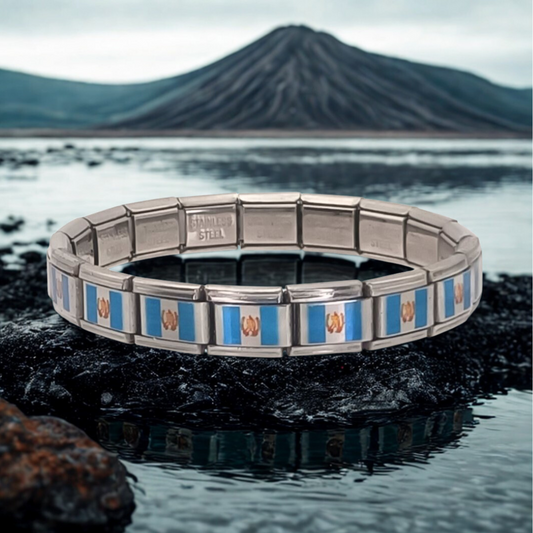 Pulsera con Bandera de Guatemala – Acero Inoxidable, Regalo Original