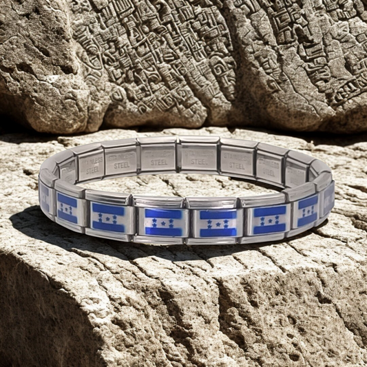 Pulsera con Bandera de Honduras – Acero Inoxidable, Regalo Original