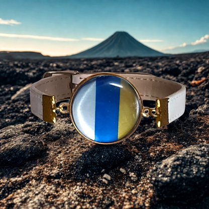 Pulsera con Bandera de Canarias - Medallón en Correa Ajustable, Regalo Original con Orgullo de Comunidad Autónoma