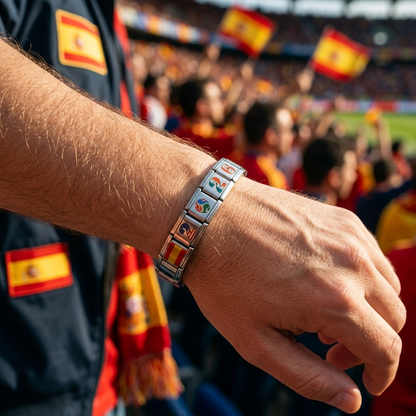 Pulsera Mundial Fútbol 2026 España - Acero Inoxidable - Ajustable