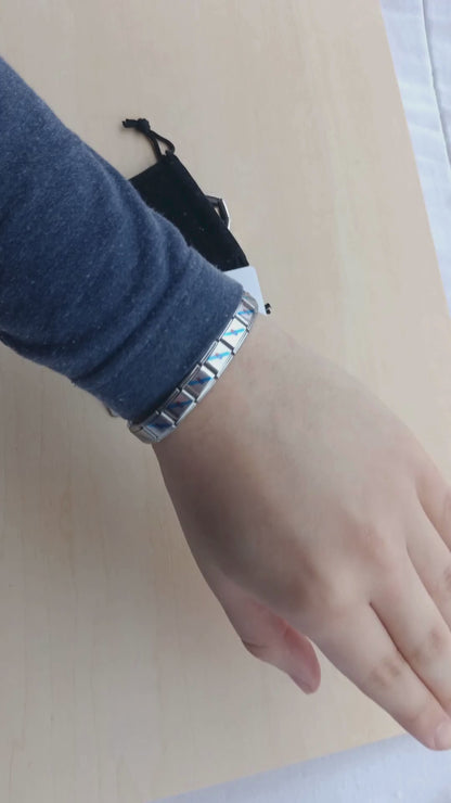 Pulsera con Bandera de Galicia – Acero Inoxidable, Regalo Original de Comunidad Autónoma