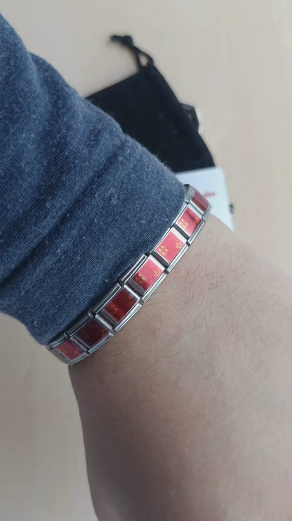 Pulsera con Bandera de Murcia – Acero Inoxidable, Regalo Original de Comunidad Autónoma