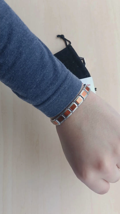 Pulsera con Bandera de Cataluña – Acero Inoxidable, Regalo Original de Comunidad Autónoma