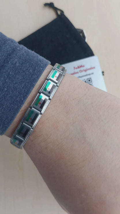 Pulsera con Bandera de Extremadura – Acero Inoxidable, Regalo Original de Comunidad Autónoma